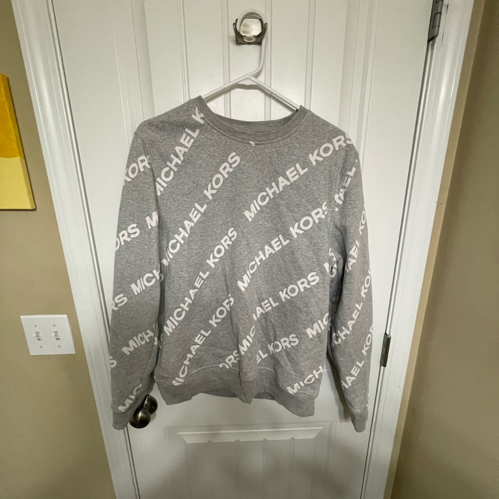 Michael Kors Sweater Gray Warm Logo